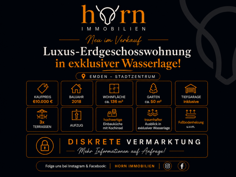 Luxus-Erdgeschosswohnung in exklusiver Wasserlage!